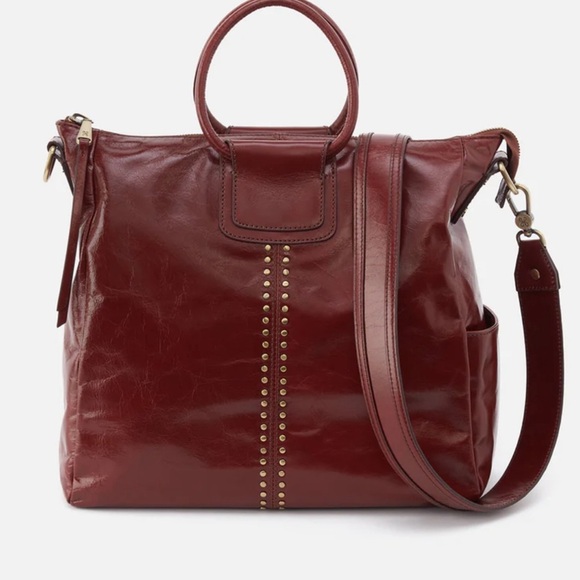 HOBO Sheila Satchel Henna Leather Large Handbag Fits IPad Laptop MISSING STRAP - Picture 7 of 12